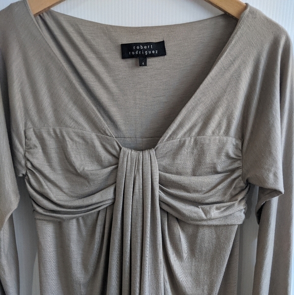 Robert Rodriguez Women’s Tan Long Sleeve Dress Size 4 EUC - Picture 3 of 8